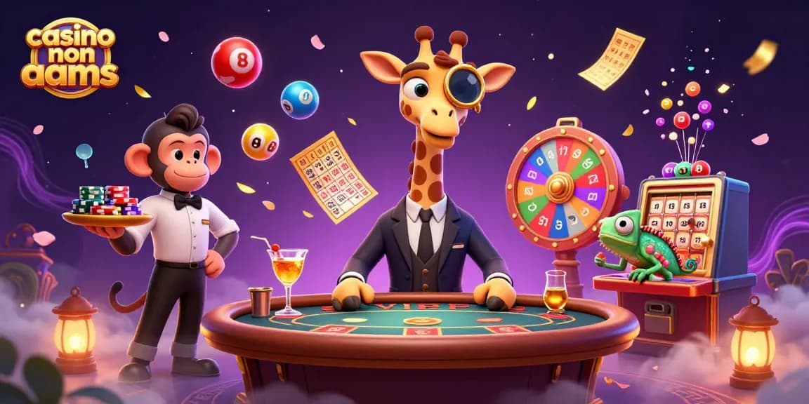 Gioca nei casino non AAMS con una giraffa stilosa e un bartender camaleonte.