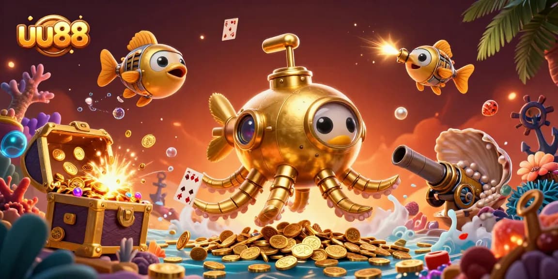 Experience thrilling gameplay and exciting interactions with uu88's vibrant 3D casino illustration.