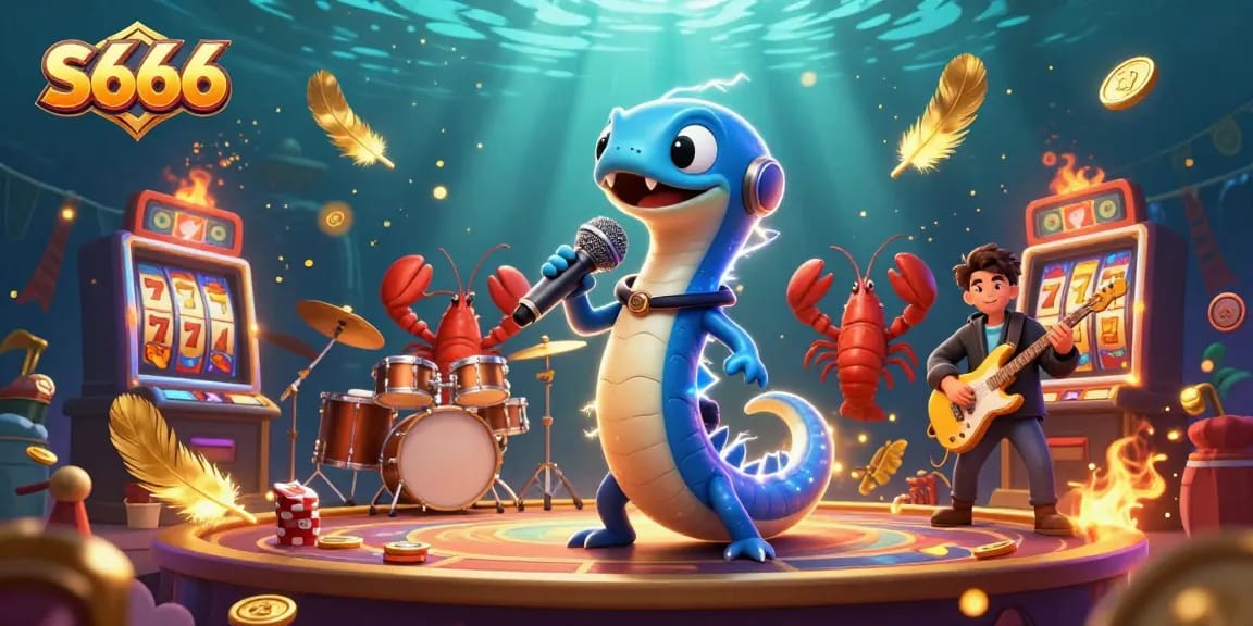 Experience thrilling gameplay at S666 with vibrant characters in a dynamic underwater casino scene.