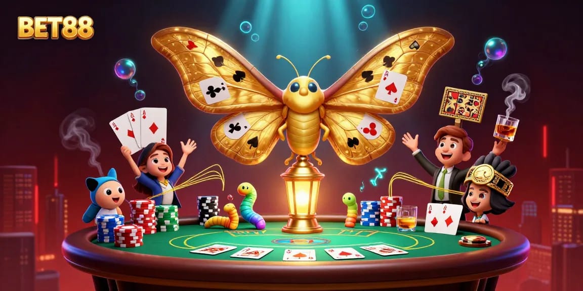 BET88 offers thrilling poker scenes with vibrant 3D characters enriching the player experience.