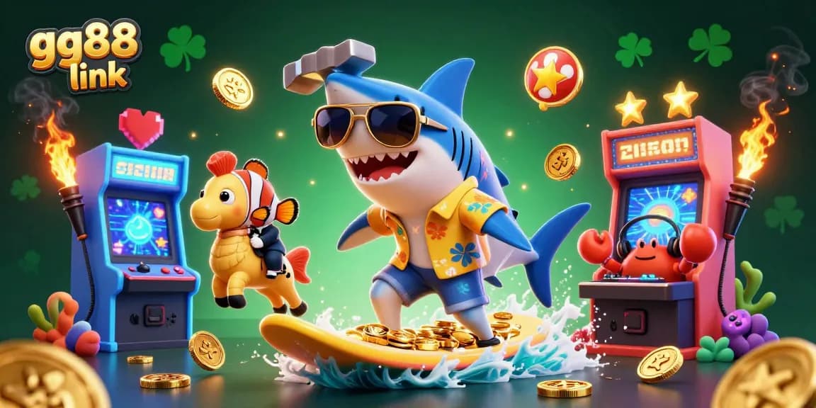 Experience thrilling gameplay at gg88 link with a vibrant 3D casino scene featuring unique characters and engaging game elements.