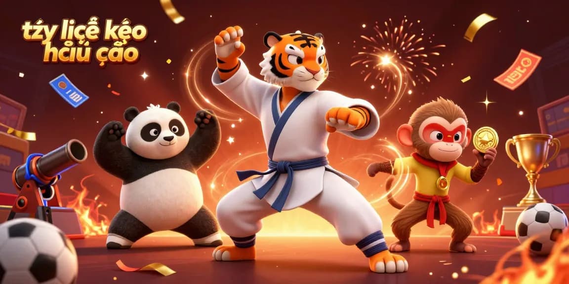 Engaging and vibrant illustration showcasing tỷ lệ kèo nhà cái strategies with dynamic sports betting elements.