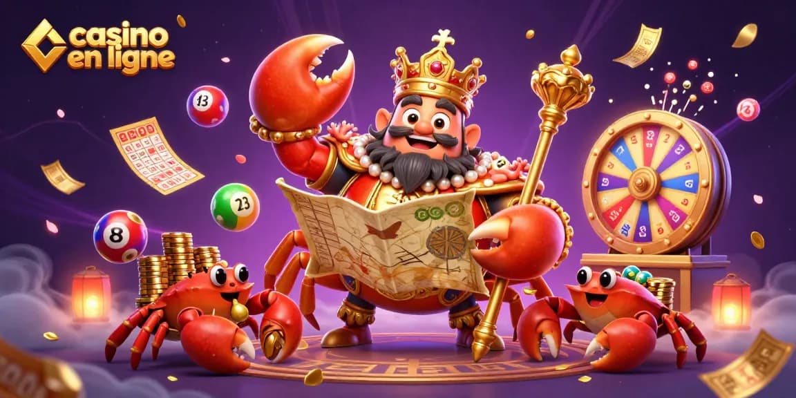 Vivez le jeu avec le roi des crabes en jouant à un casino en ligne rempli de loteries.