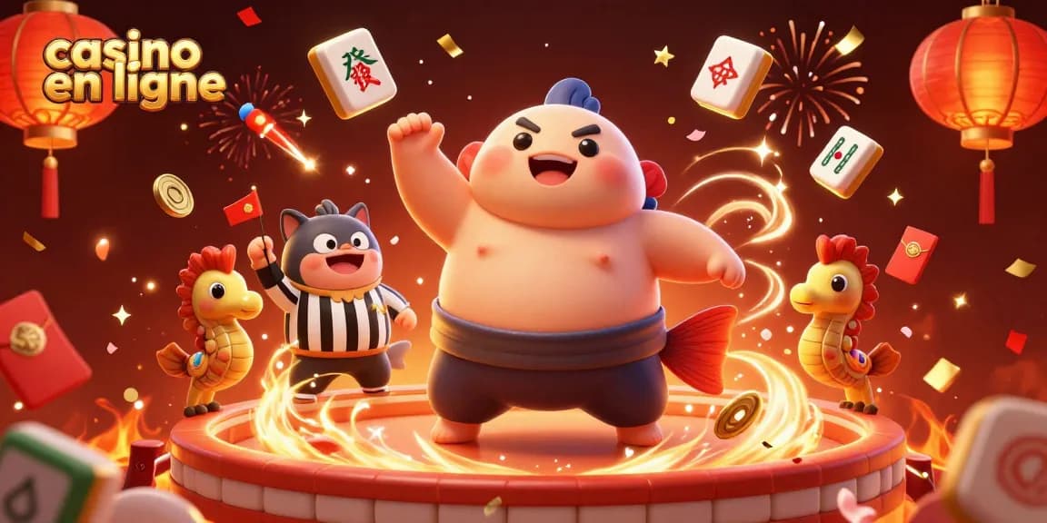 Casino en ligne proposant une expérience immersive avec un fugu et des éléments de jeu scintillants.