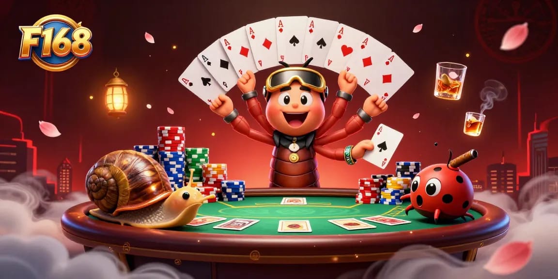 Experience F168 gaming with a colorful dealer scene filled with excitement and action.