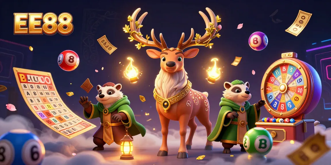 Experience the excitement of EE88 with mystical creatures and vibrant gambling elements.