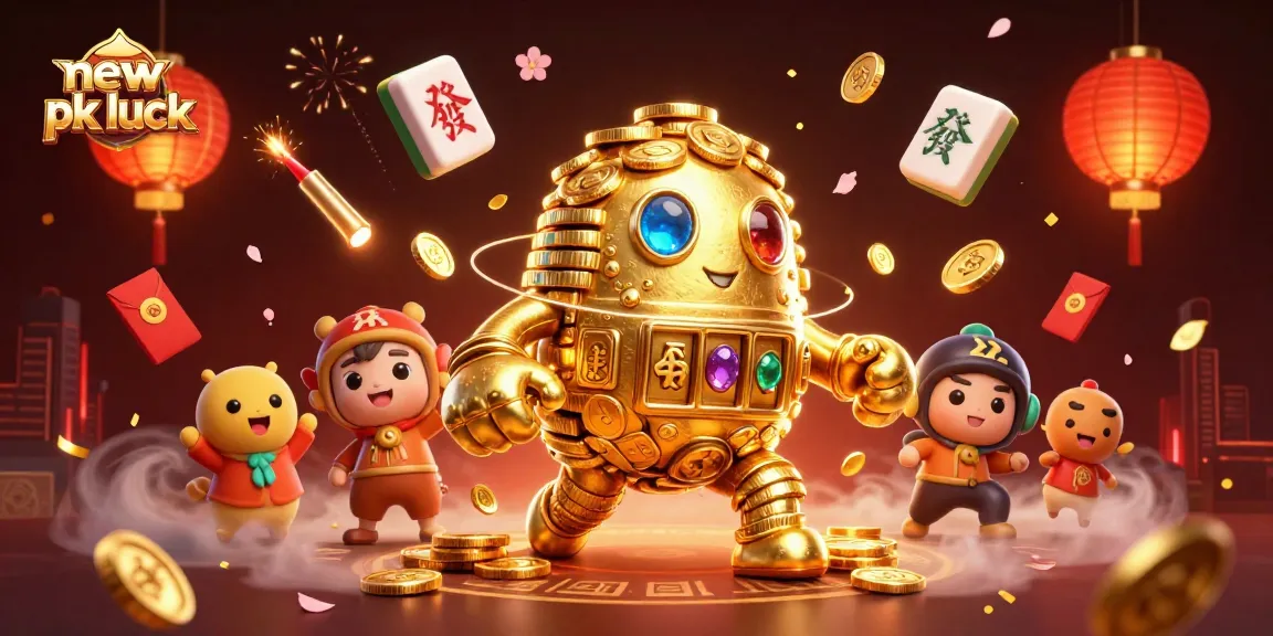 Engage with excitement at new pk luck casino featuring golden golem and vibrant game elements.