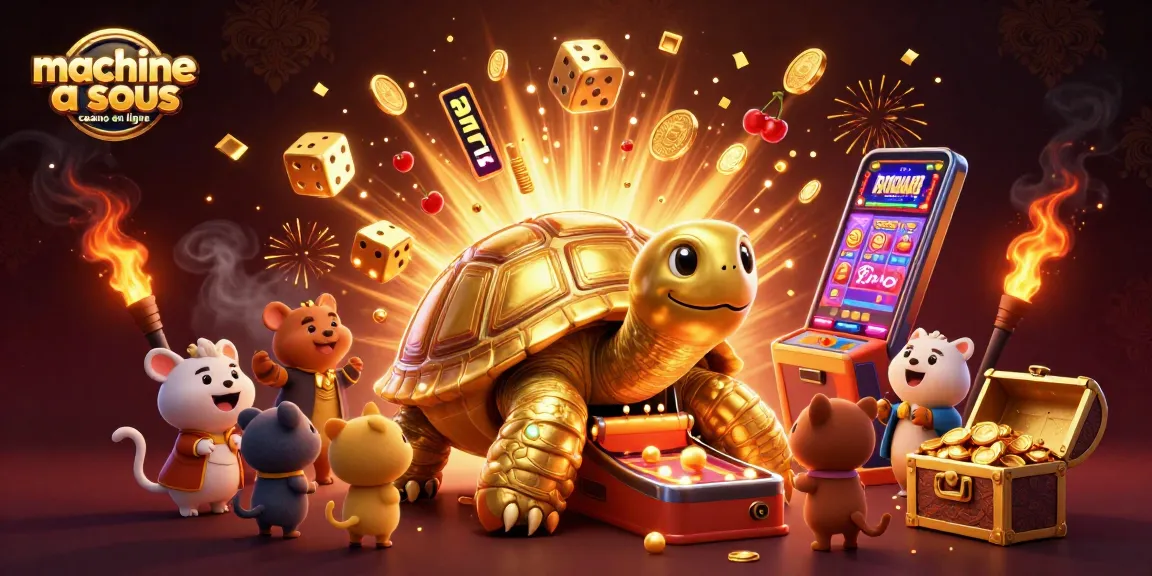 Jouez aux machines à sous casino en ligne avec des jackpots éclatants et des animaux joyeux attendant leur tour.