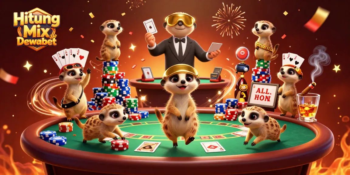 Engage in thrilling betting with Hitung Mix Parlay Dewabet in a lively 3D casino scene.
