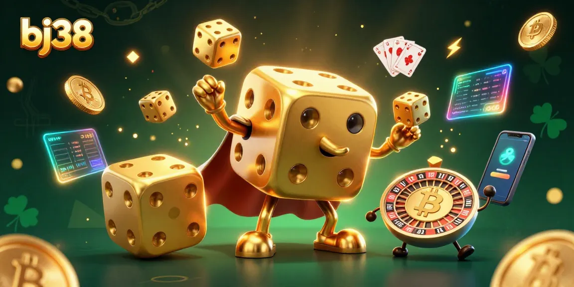 Experience thrilling bets with the bj38 golden dice golem amid vibrant casino elements.