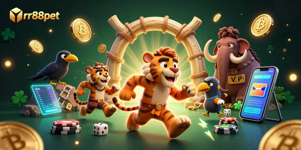 Experience thrilling gameplay at rr88pet with exciting casino elements and a vibrant prehistoric setting.