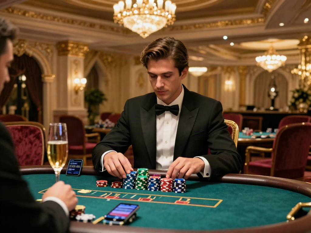 Pengalaman bermain casino online luxury12 yang mewah dengan pemain berbusana elegan dan suasana glamor.