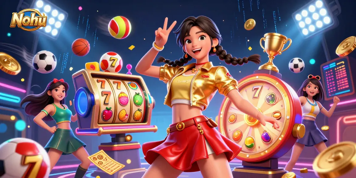 Nohu engages players with vibrant slot game excitement and colorful jackpot elements.
