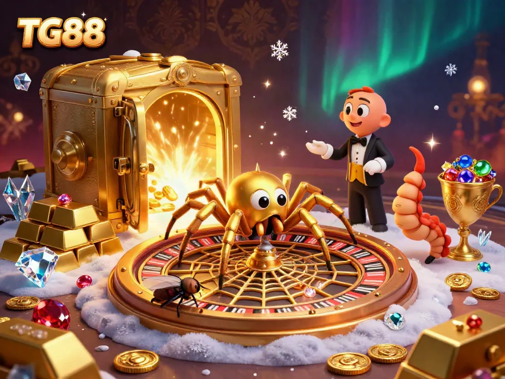 Engage in thrilling gameplay with TG88's exciting casino scene featuring vibrant characters and rich elements.