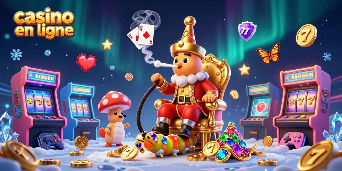 Plongez dans l'univers captivant des jeux de casino en ligne avec une illustration de luxueux personnages et éléments de jeux.