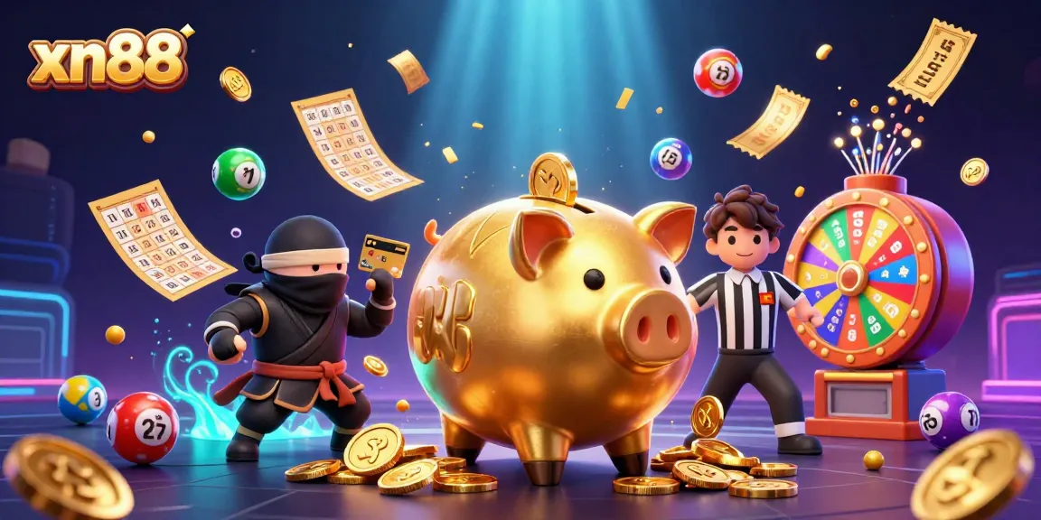 Win big at xn88 with vibrant casino characters and exciting lottery elements in action.