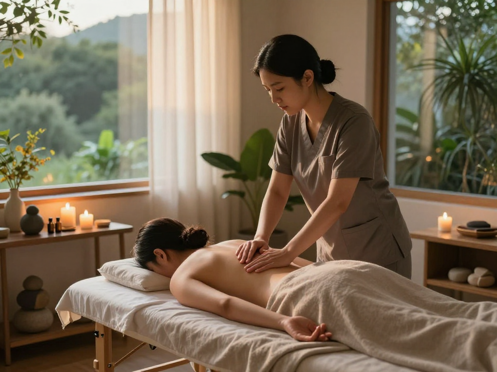 Experience a soothing 관악구출장마사지 in a calming home setting with professional care.