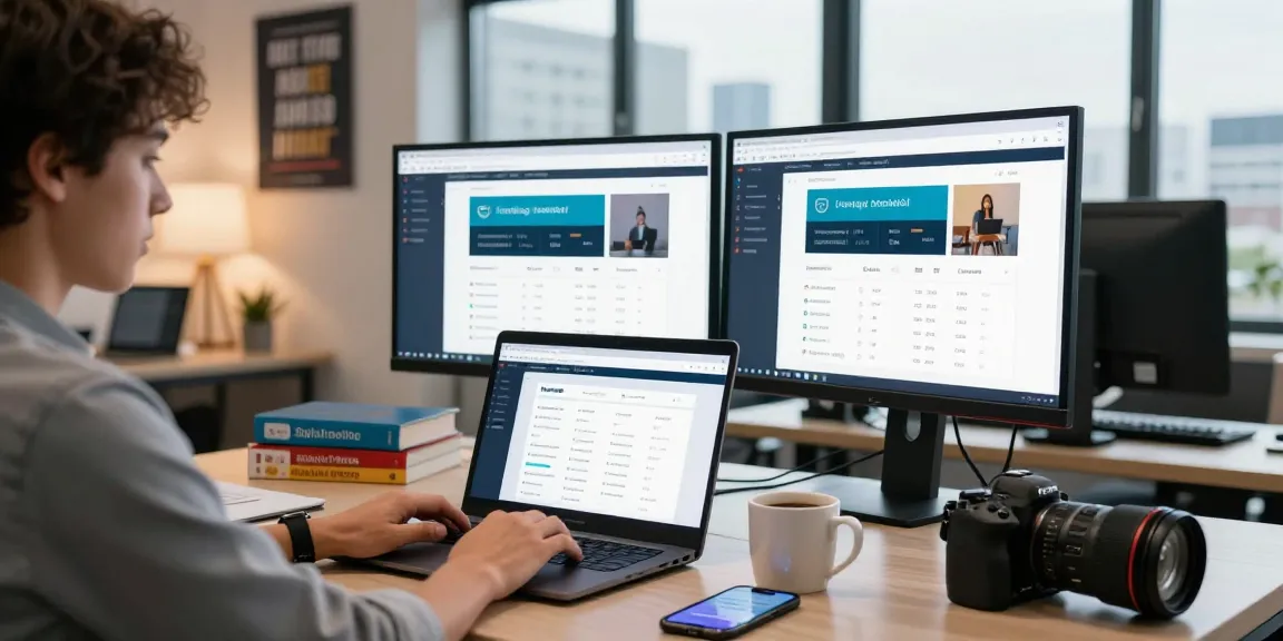 Escena de Reseller Hosting en México con analíticas y un entorno de oficina moderno.