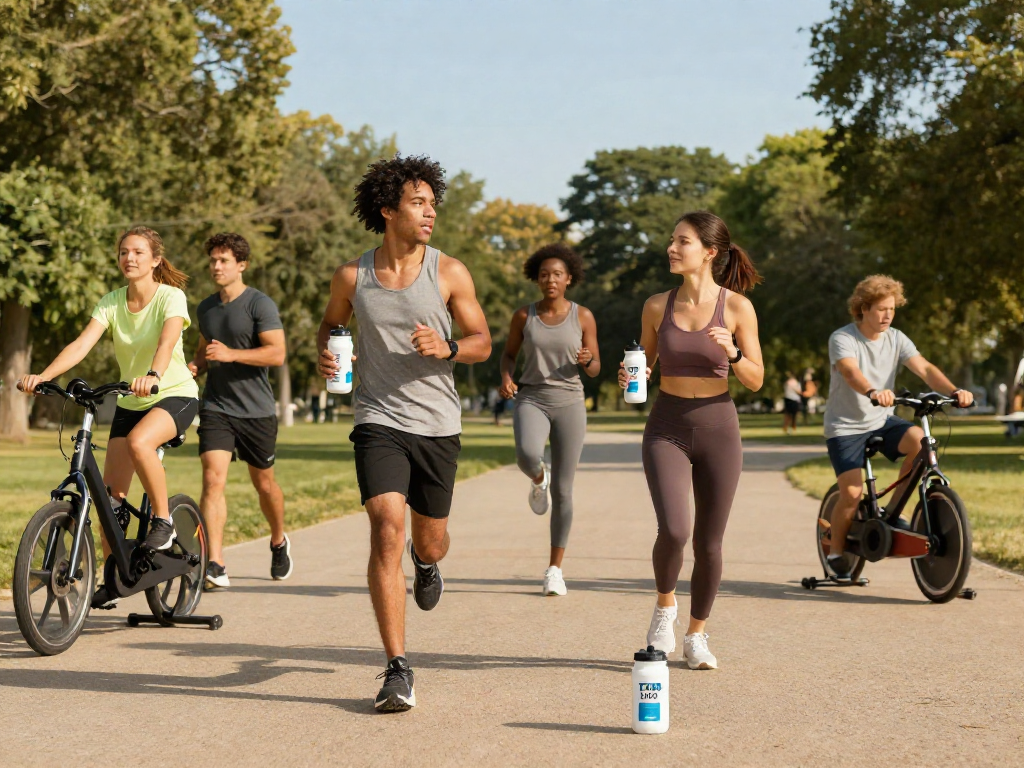TB 500 benefits highlighted in wellness activities with athletes engaging in fitness routines.
