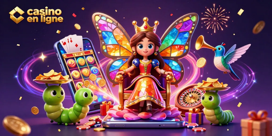 Jouez à des jeux captivants sur un casino en ligne animé avec des éléments de jeux colorés.