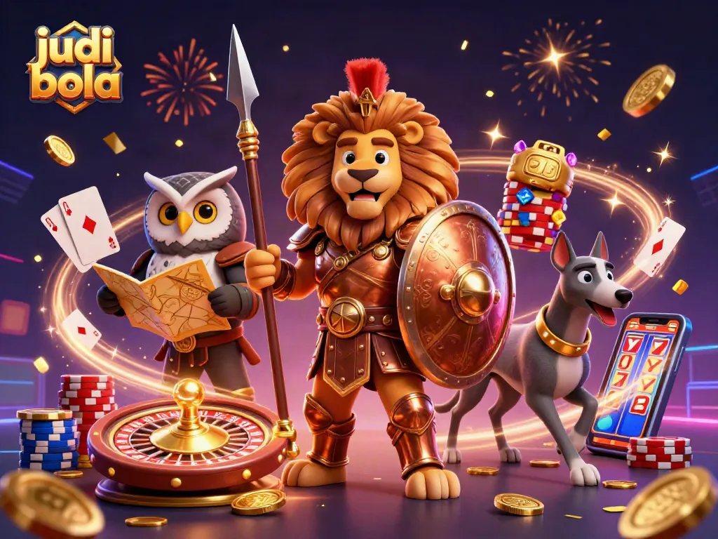 Engage in judi bola excitement with dynamic characters and vibrant casino elements.