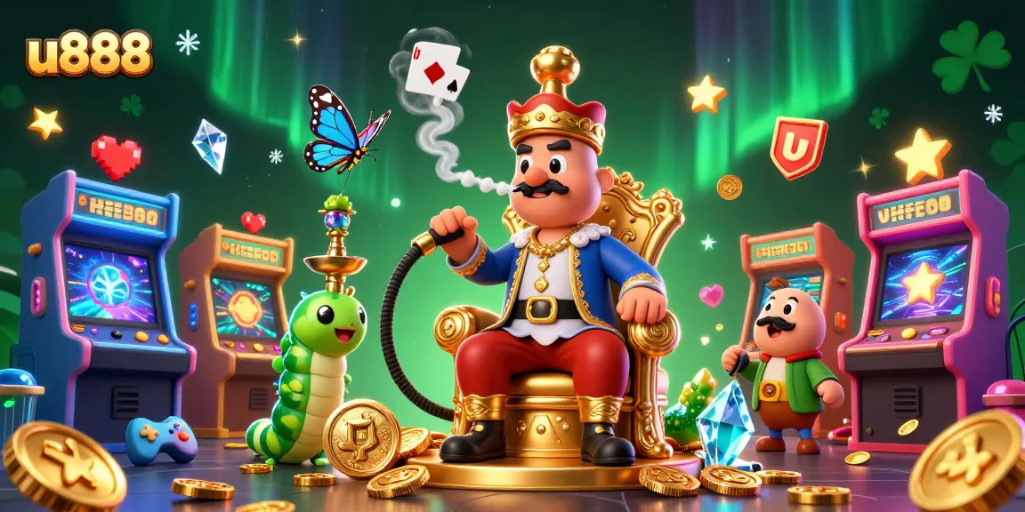 Experience excitement at u888 with a vibrant 3D casino scene featuring dynamic characters and engaging game elements.