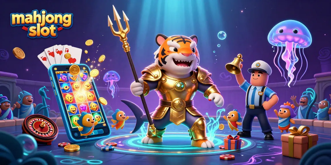Experience the excitement of mahjong slot with vibrant 3D casino elements and characters.