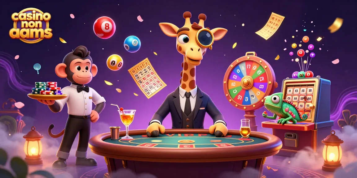 Gioca nei casino non AAMS con una giraffa stilosa e un bartender camaleonte.
