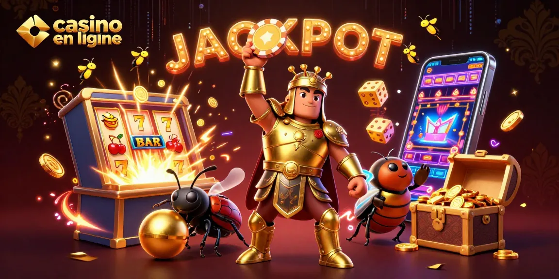 Profitez de l'expérience festive du casino en ligne avec une illustration dynamique captivante.