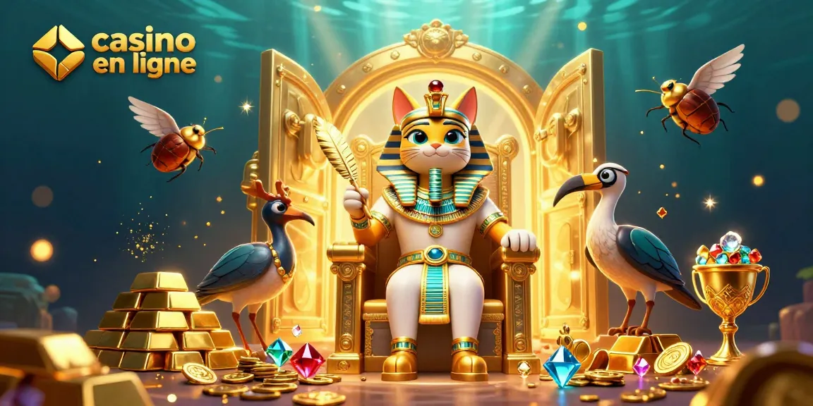 Profitez du casino en ligne avec des pharaons, trésors et illustrations éblouissantes.