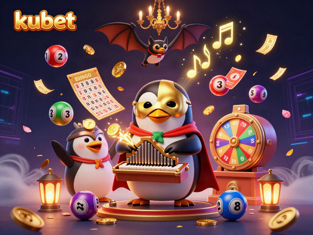 Bet winning with kubet's vibrant lottery atmosphere in a 3D illustration