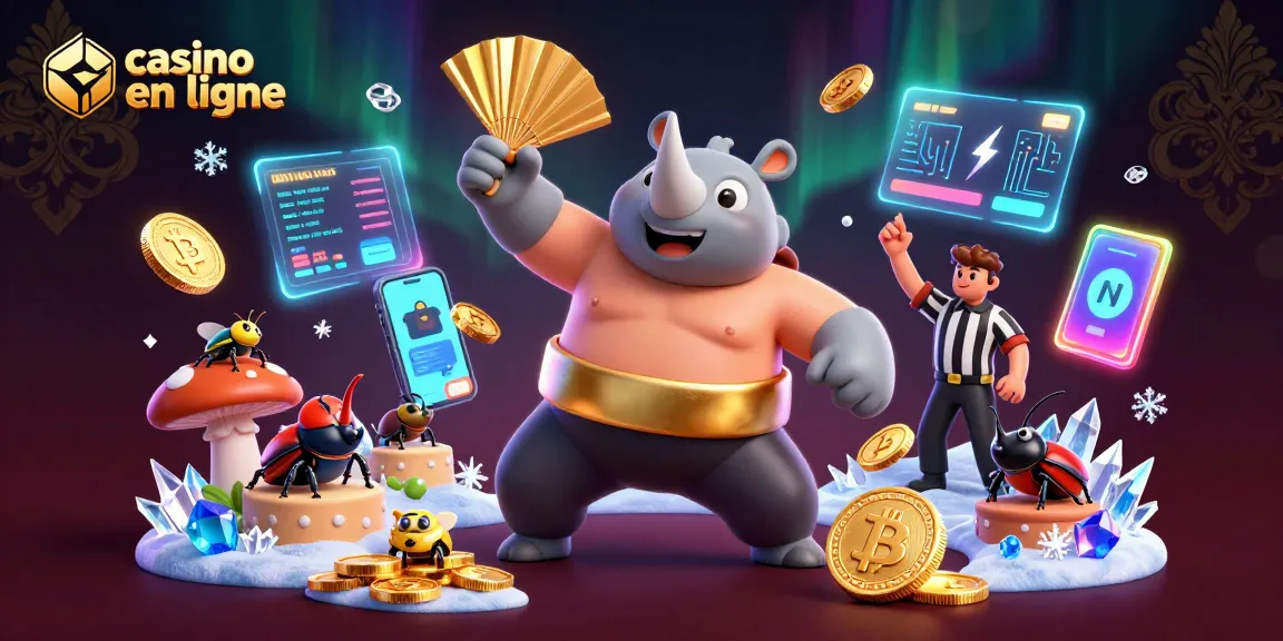 Plongez dans l'univers du casino en ligne avec ce combat épique entre un scarabée rhinocéros et un arbitre grillon.