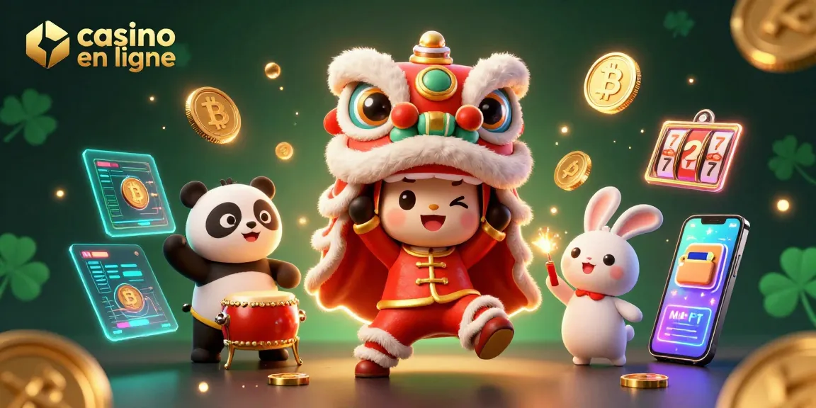Profitez des jeux au casino en ligne avec des personnages festifs dans un décor coloré.