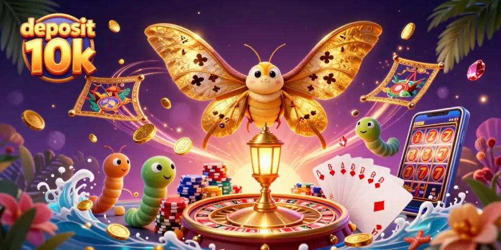 Experience thrilling gameplay with deposit 10k at this vibrant casino illustration showcasing golden riches.