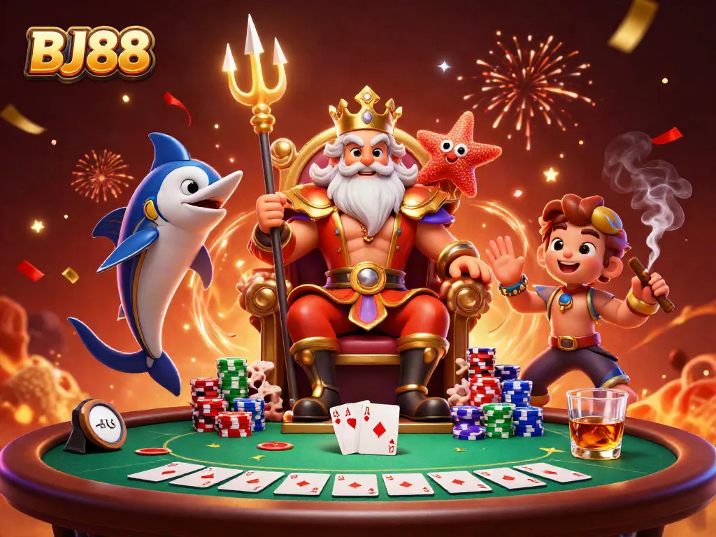 Play engaging casino games at BJ88 with vibrant characters and exciting gaming elements.
