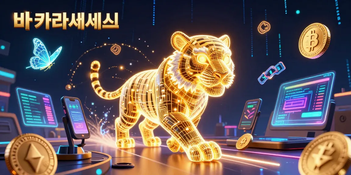 바카라사이트에서 온라인 바카라 게임을 즐기는 3D 캐릭터와 요소들