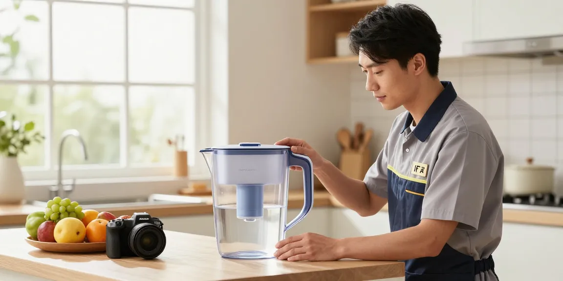 Waterdrop ED01B Electric Water Filter Pitcher in a bright kitchen by a trusted local professional.