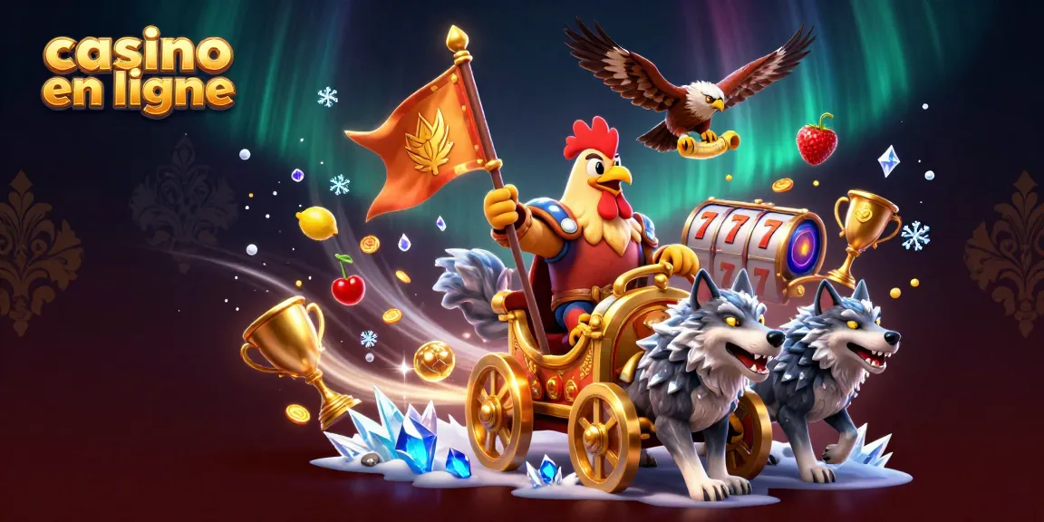 Plongez dans l'univers du casino en ligne avec un événement festif, où un coq guerrier et ses compagnons brillent.
