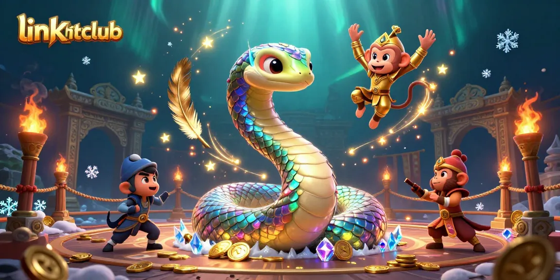 Experience thrilling gameplay at link hitclub with a vibrant 3D illustration of magical characters and elements.