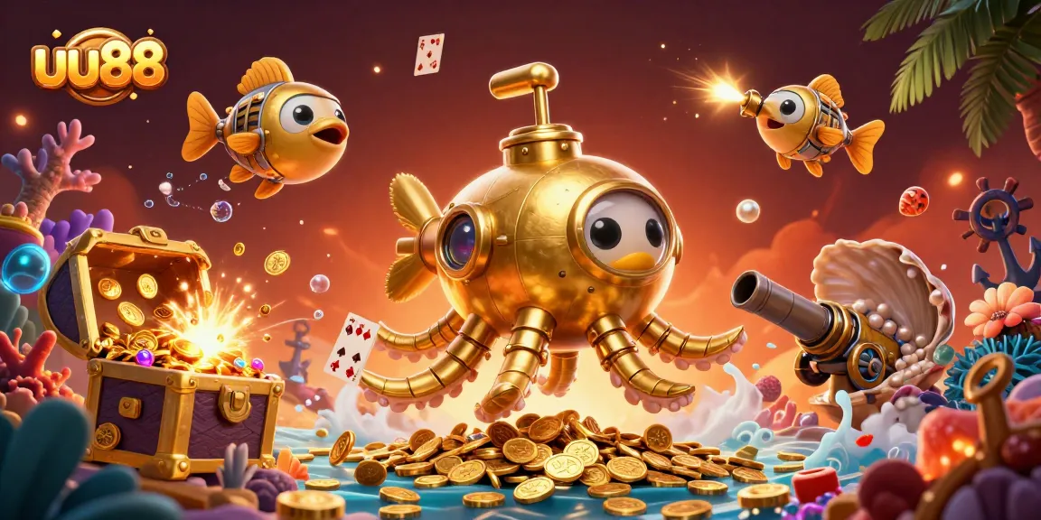 Experience thrilling gameplay and exciting interactions with uu88's vibrant 3D casino illustration.