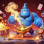 Experience thrilling gameplay on go88 with a vibrant casino scene bursting with excitement and treasures.