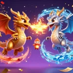 Engage in thrilling lottery experiences with Luckywin's vibrant game elements and dynamic 3D dragons.