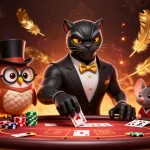 Le casino en ligne propose une ambiance immersive avec un panthère en costume distribuant des cartes, créant une expérience de jeu excitante.