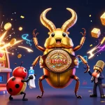 Vivre l'excitation du poker en ligne avec le meilleur site de poker en ligne, des personnages dynamiques au milieu d'une scène de casino.