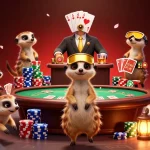 Experience thrilling gameplay at Trang chủ Sunwin with vibrant casino elements and engaging meerkat characters.