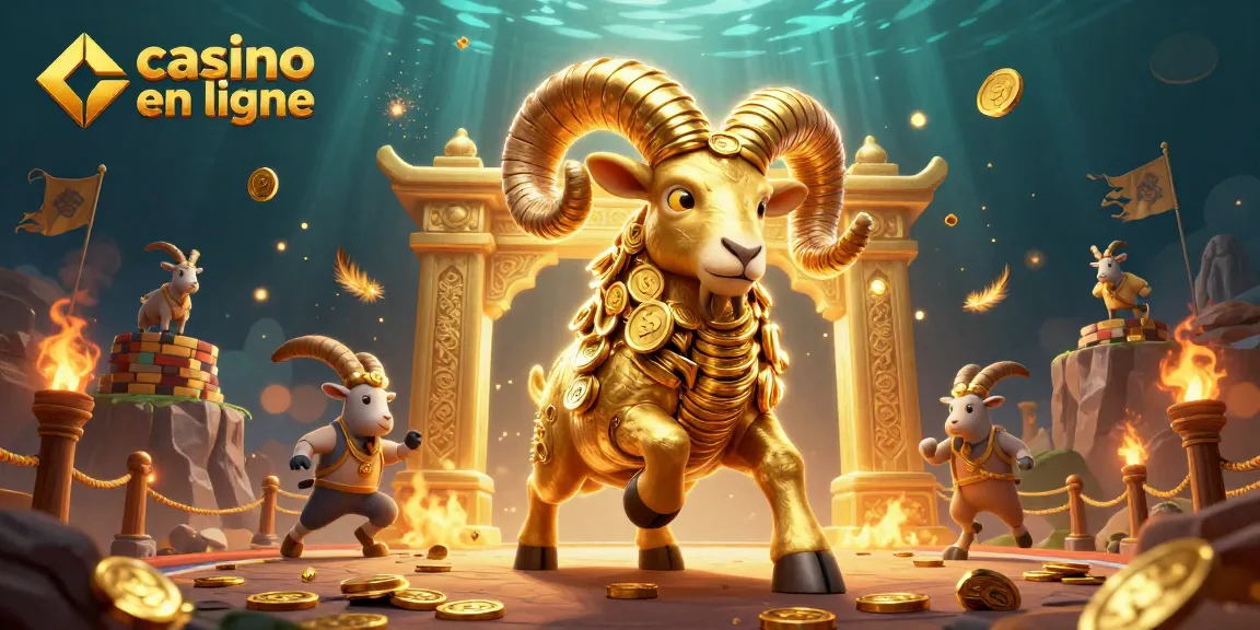 Profitez des jeux de casino en ligne avec un ram d'or massif et des éléments de jeux captivants.