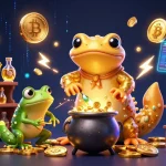 Gioca nei casino non AAMS con un alchimista e il suo apprendista, circondati da monete criptovalute.