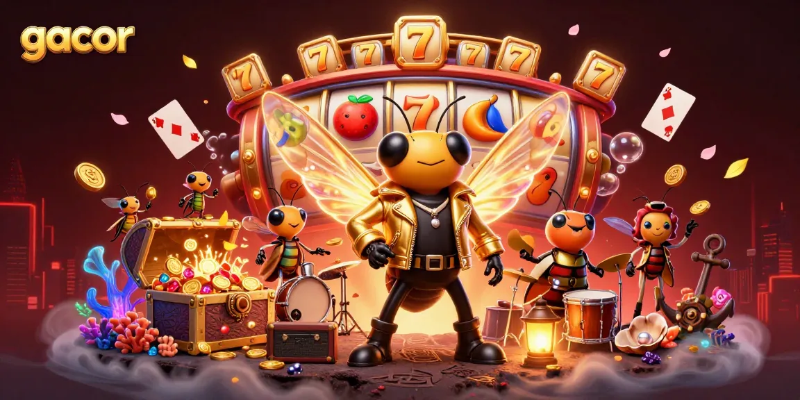 Experience winning moments with gacor slots as vibrant characters celebrate amidst dynamic casino elements.