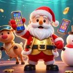 Disfruta de los mejores casinos online con una vibrante escena positiva llena de tragamonedas y premios.