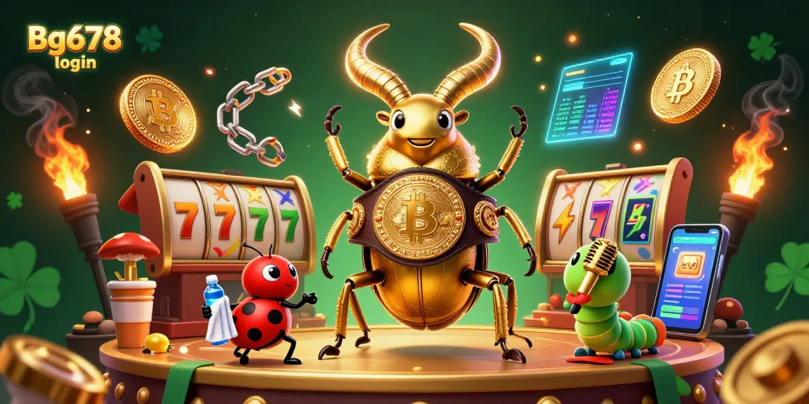 Engage with Bg678 login through this vibrant 3D cartoon illustration showcasing slot gaming excitement.